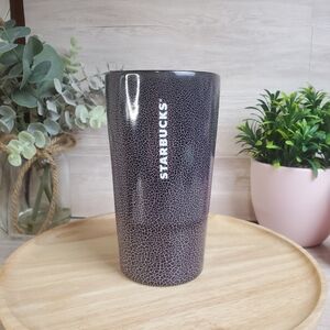 Starbucks Halloween 2021 Black Purple Crackle Ceramic Tumbler